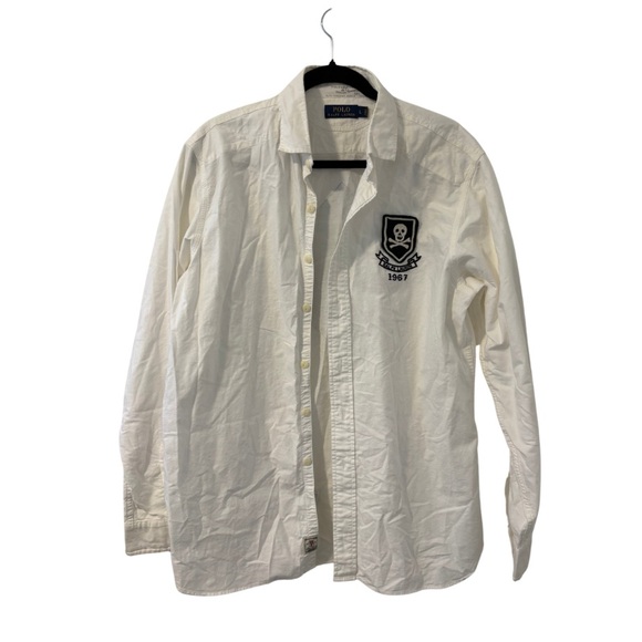 Polo Ralph Lauren Other - Rare Vintage Polo Ralph Lauren Crossbones Rugby Button Up Large